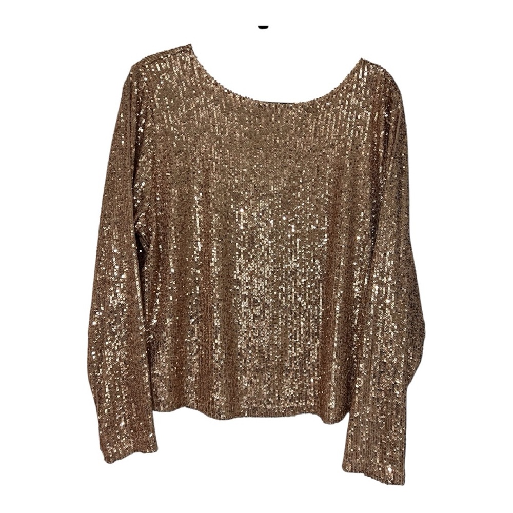 Halogen Rose Gold Sequin Women's Top